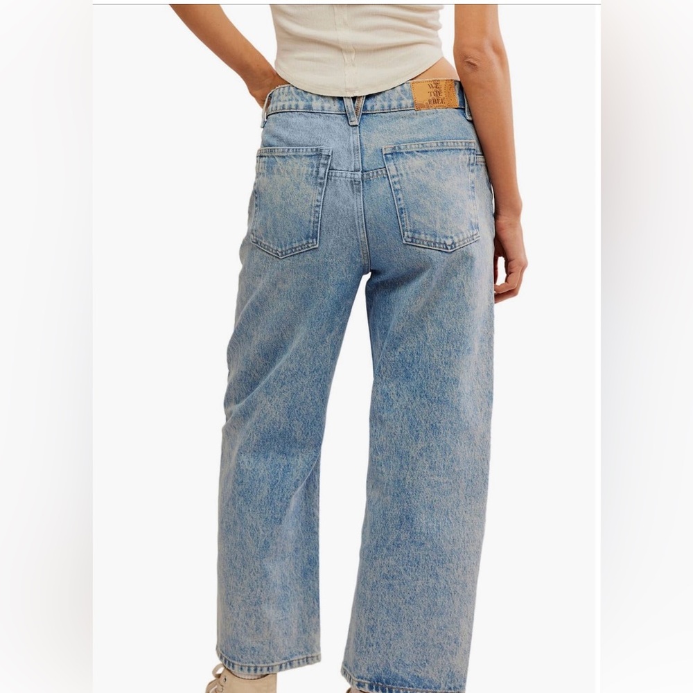 Free People Deep Trance Wide Leg Boyfriend Jeans - Picture 2 of 5